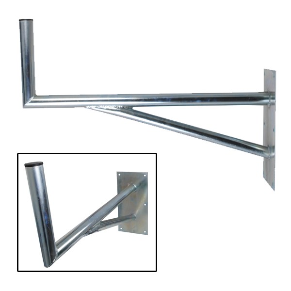 SAT Halterung mit Stützelement 80cm Wandhalter Stahl Schüssel bis 120cm